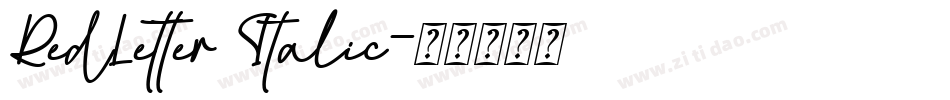 RedLetter Italic字体转换